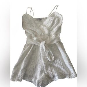 Fashion Nova White Lace Romper